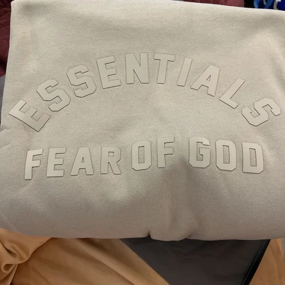 Essentials Beige Hoodie - Picture 3 of 12